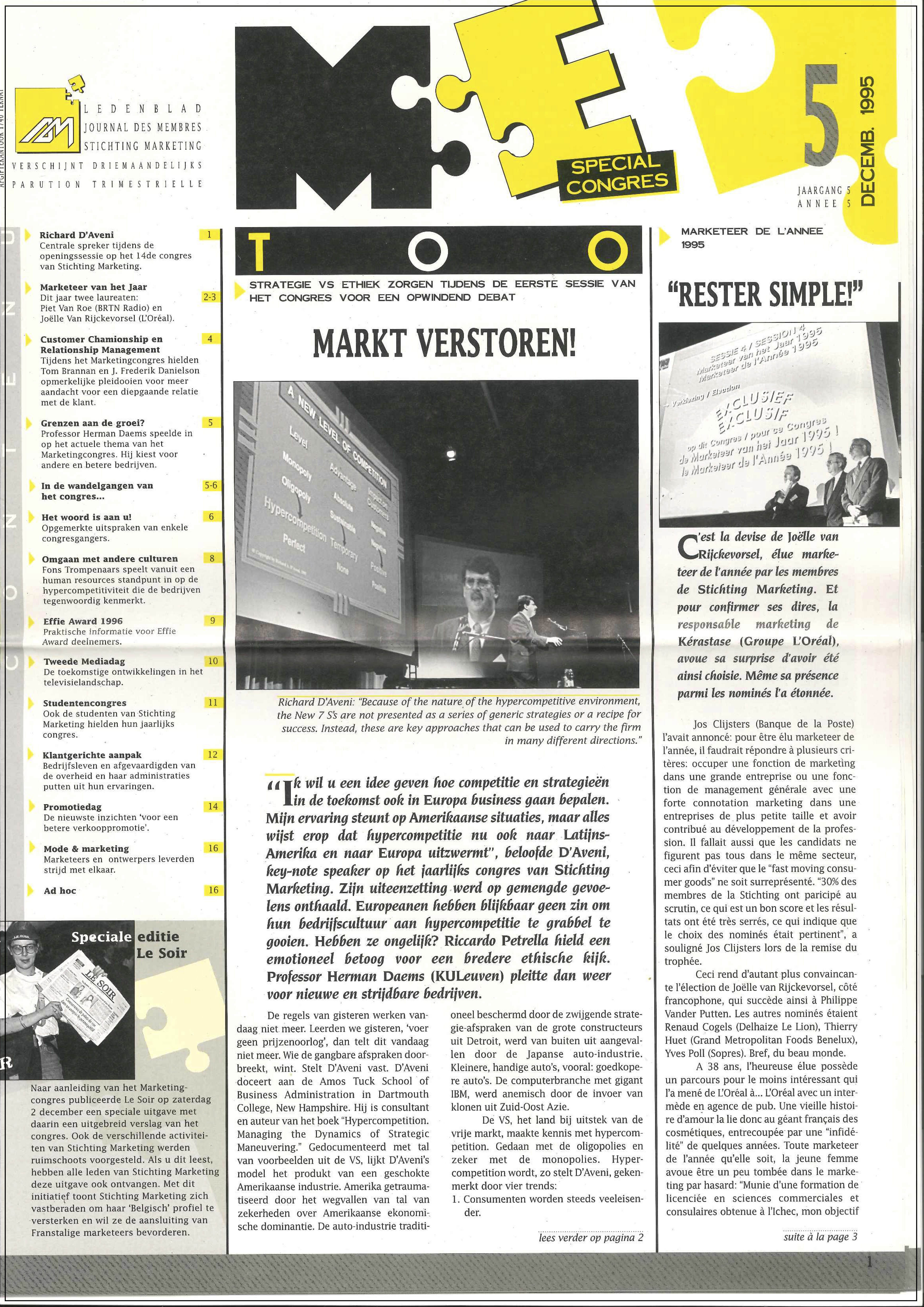 Member Magazine Marketing Congress 1995